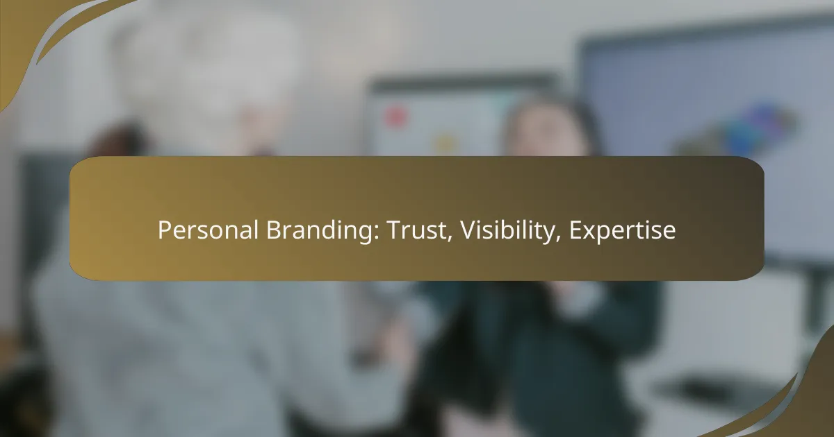Personal Branding: Trust, Visibility, Expertise