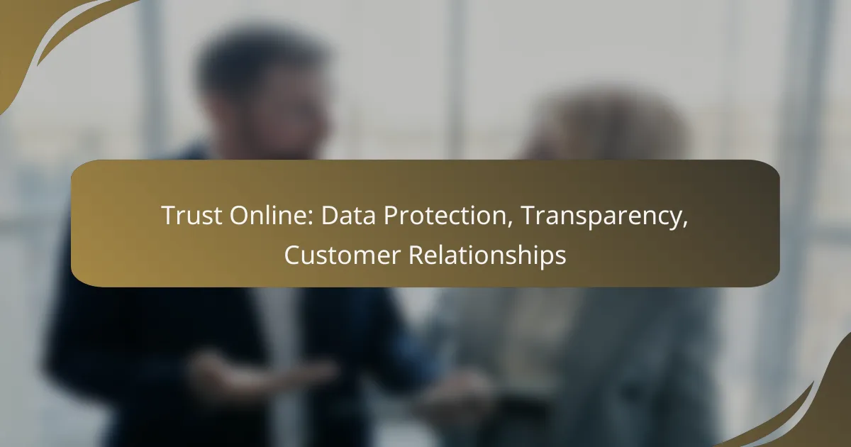 Trust Online: Data Protection, Transparency, Customer Relationships