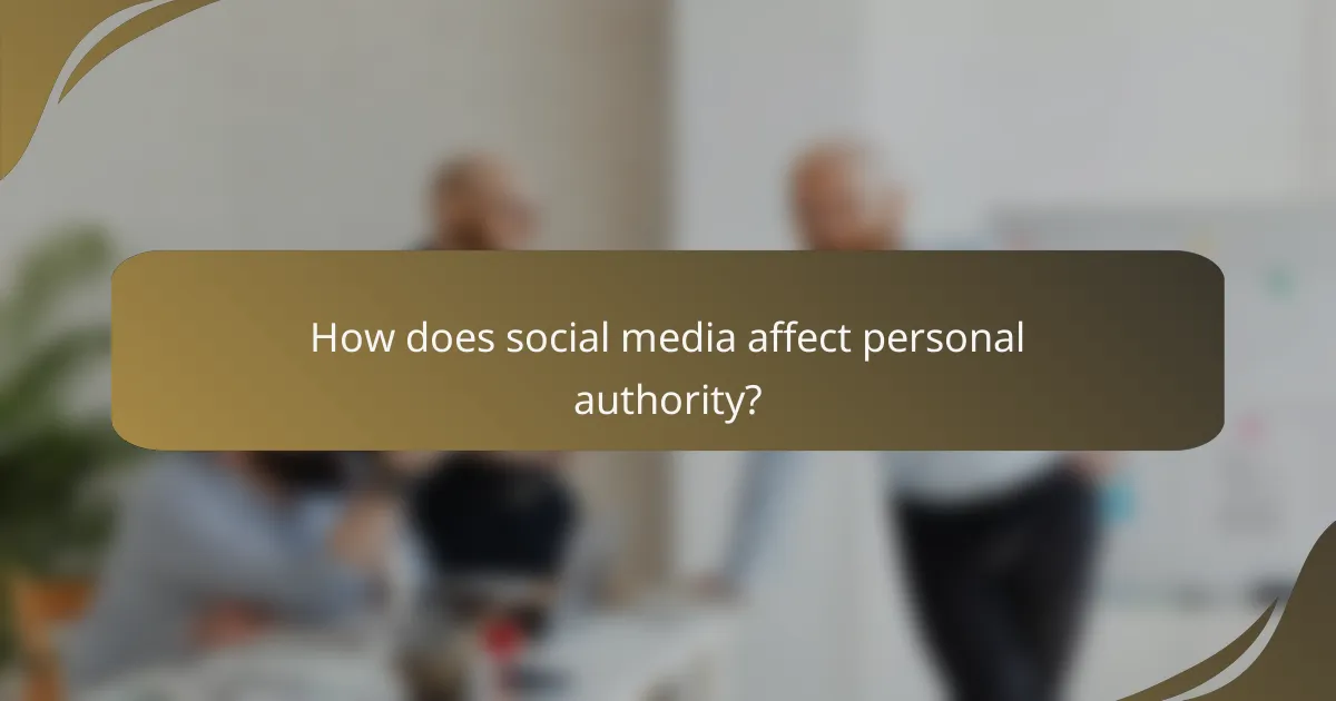 How does social media affect personal authority?